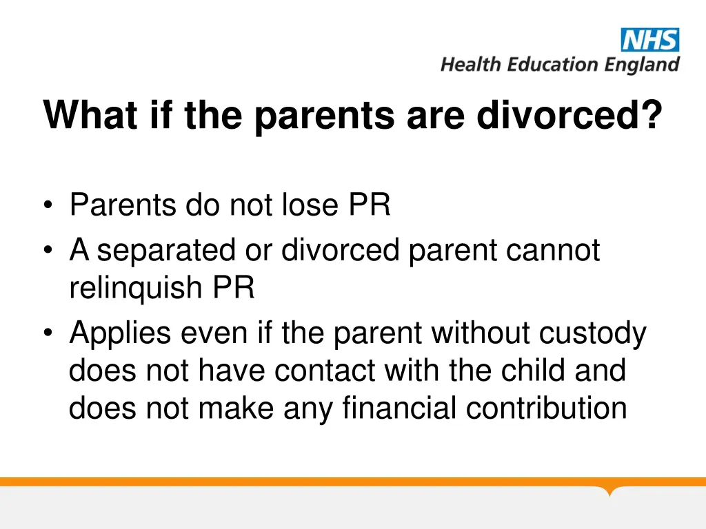 what if the parents are divorced