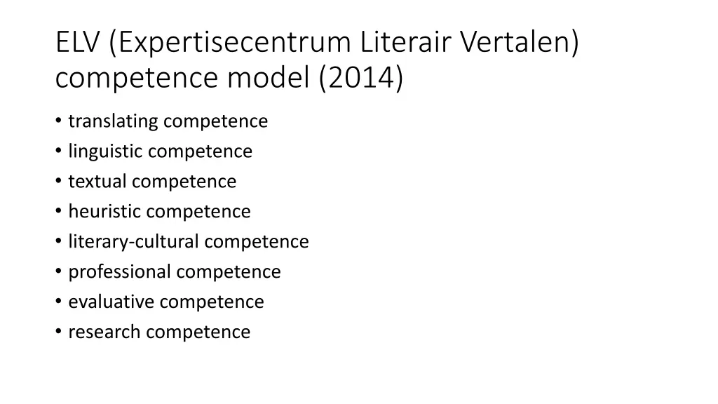 elv expertisecentrum literair vertalen competence