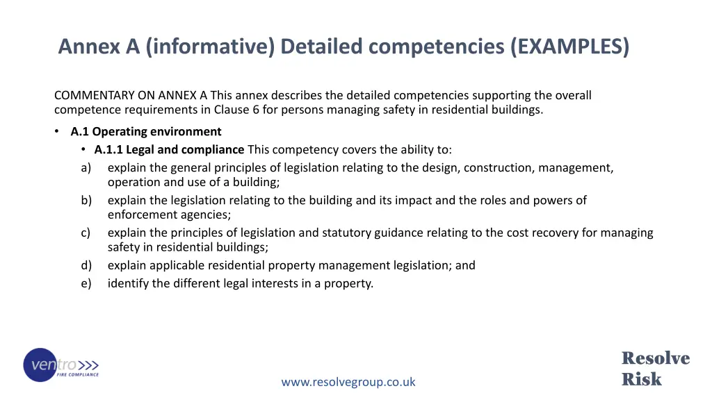 annex a informative detailed competencies examples