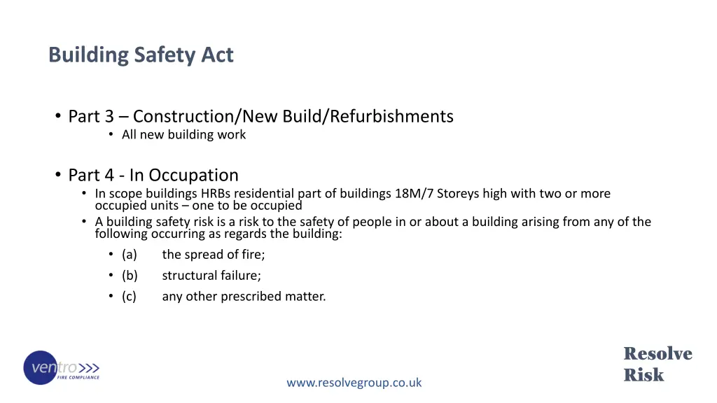 building safety act