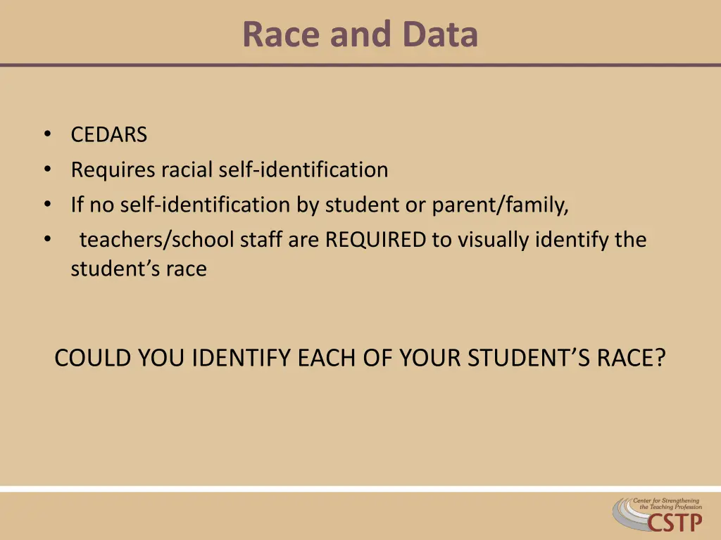 race and data