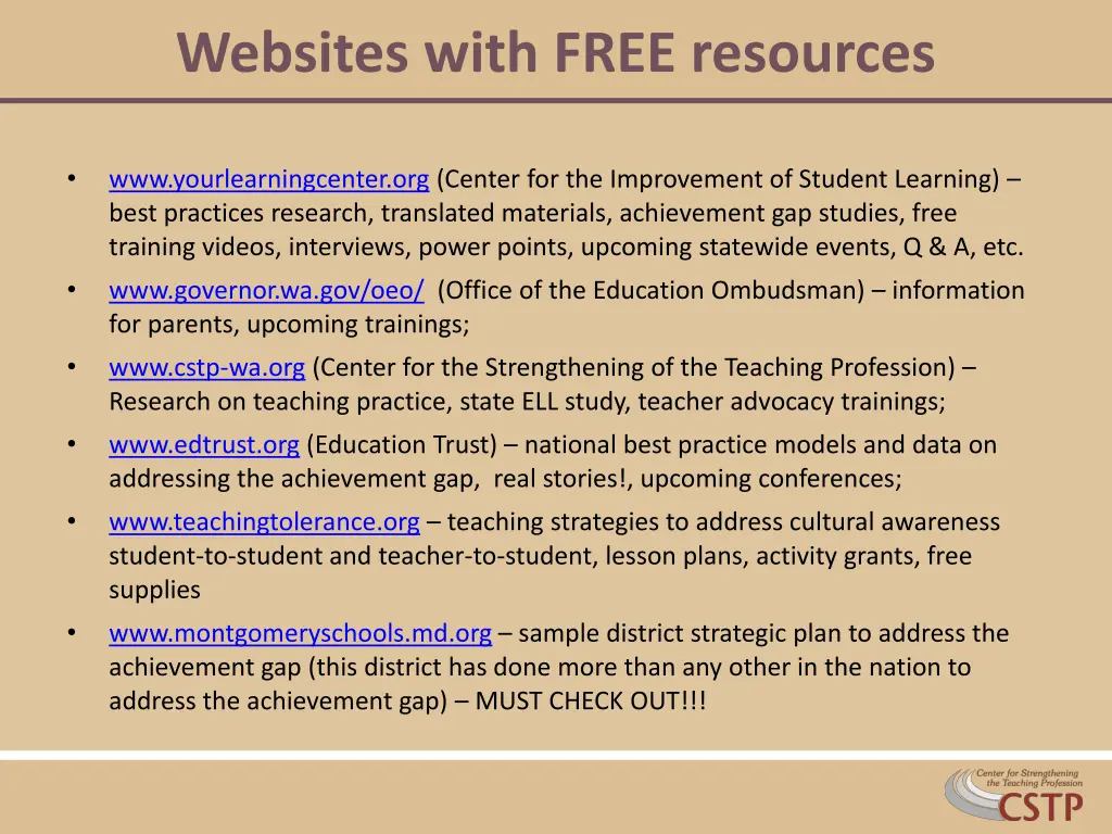 websites with free resources