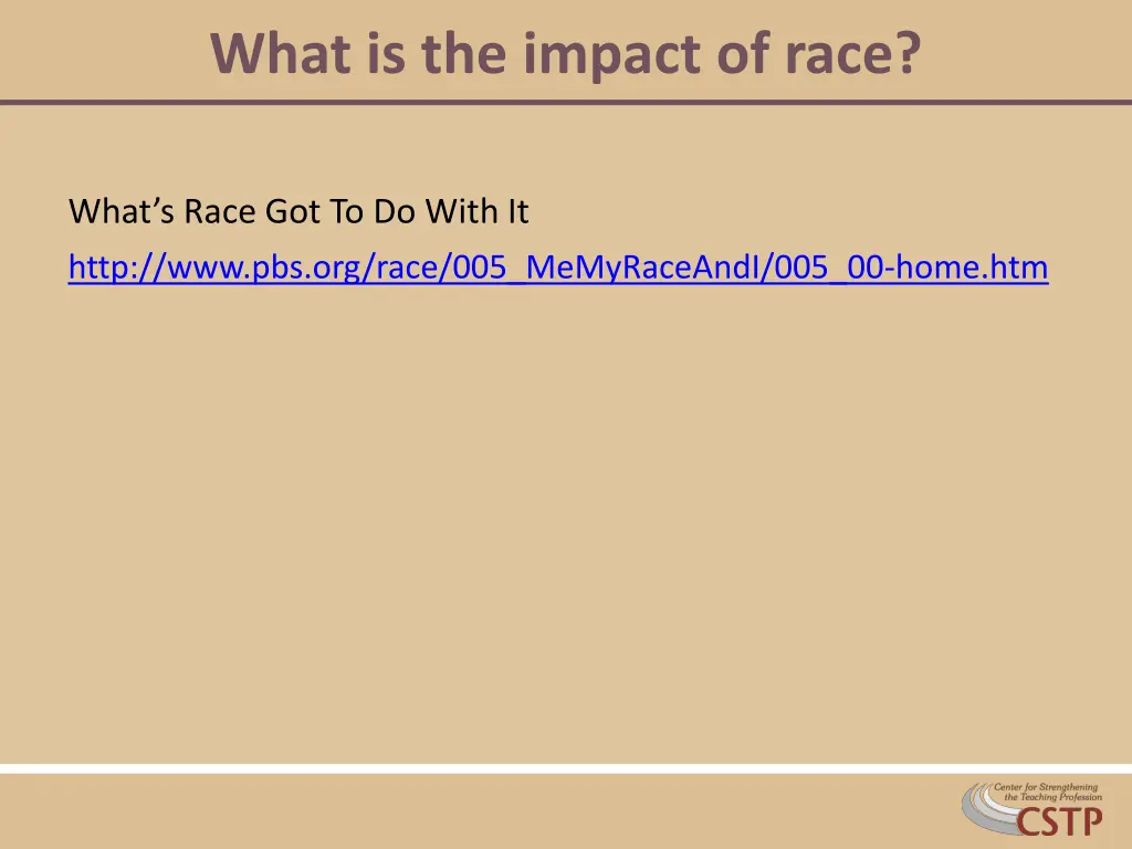 what is the impact of race