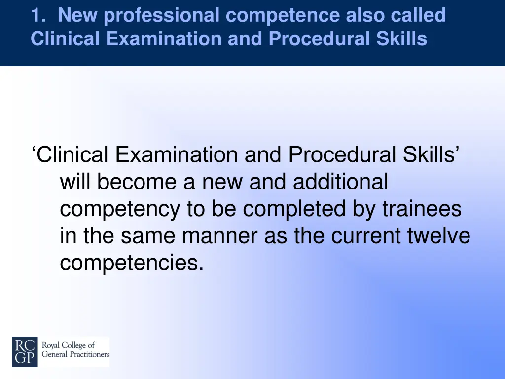 1 new professional competence also called