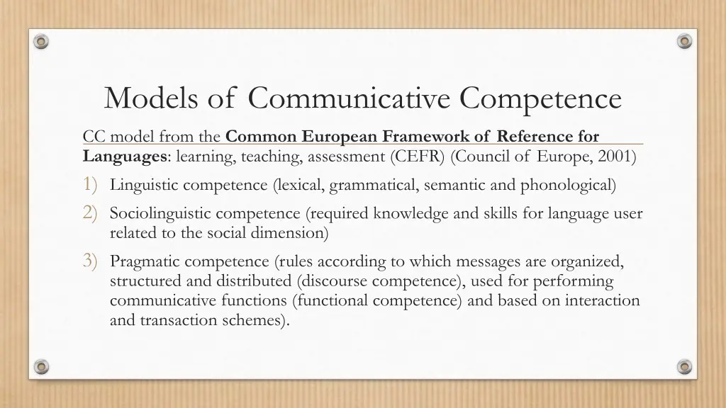 models of communicative competence 4