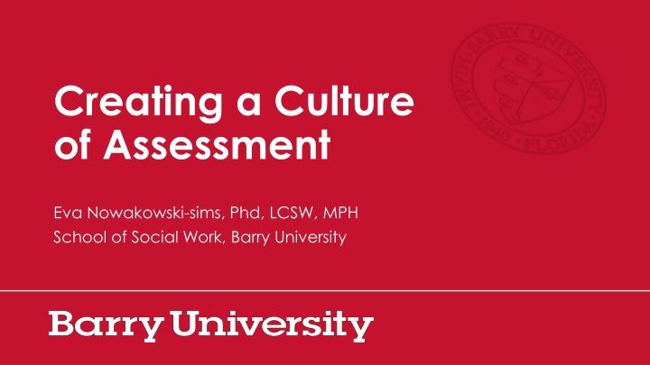 creating a culture of assessment