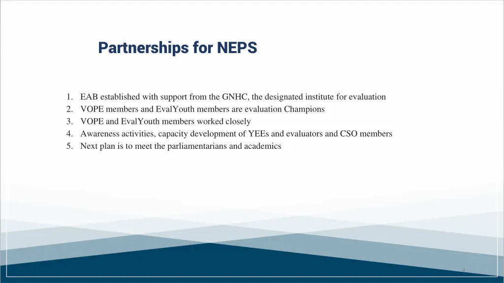 partnerships for neps