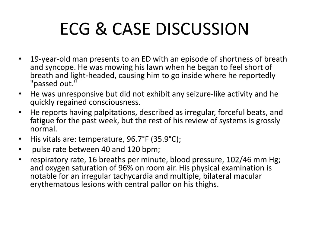 ecg case discussion