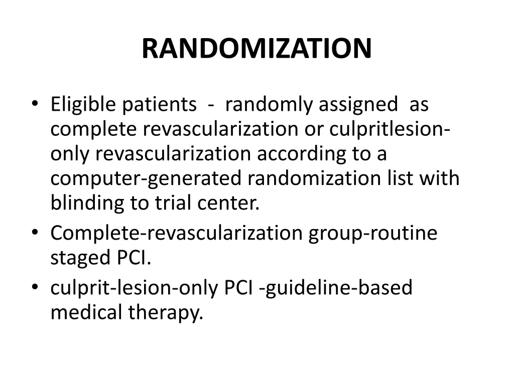 randomization