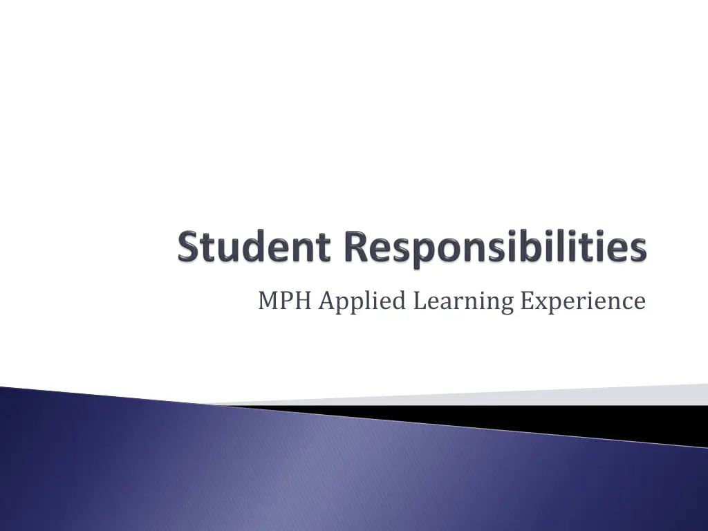 mph applied learning experience