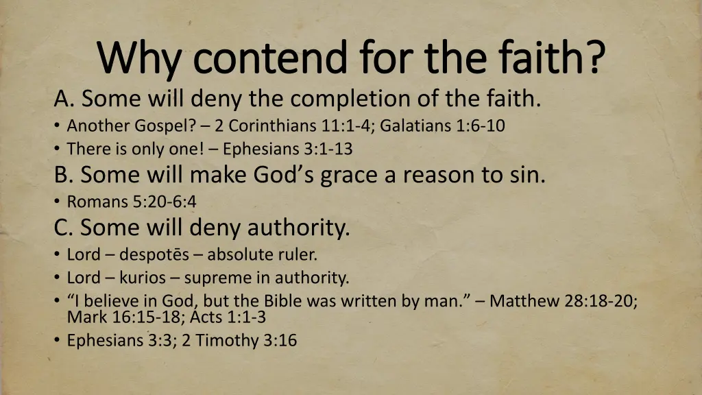 why contend for the faith why contend