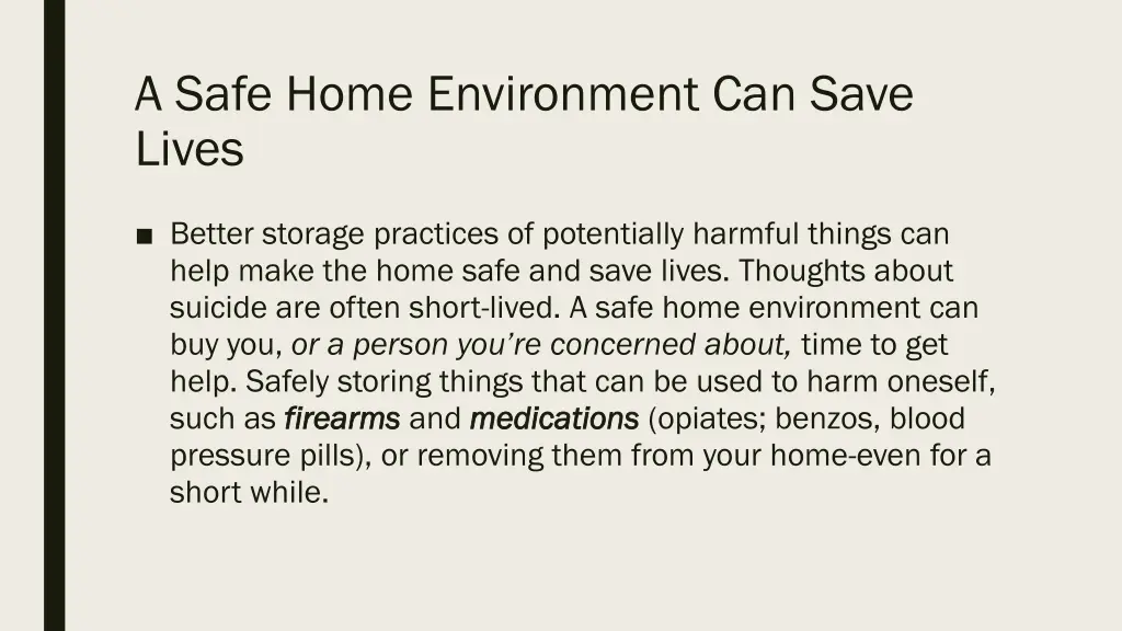 a safe home environment can save lives