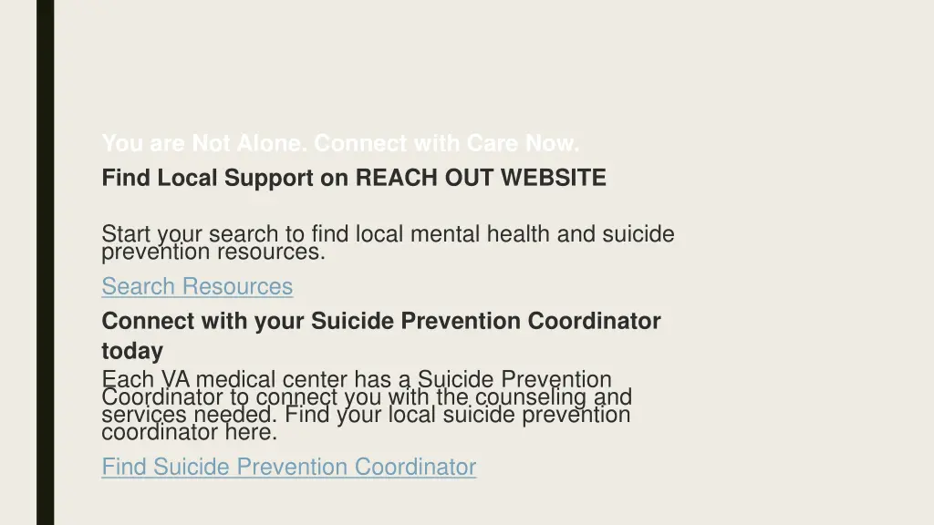 you are not alone connect with care now find