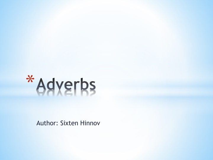 adverbs