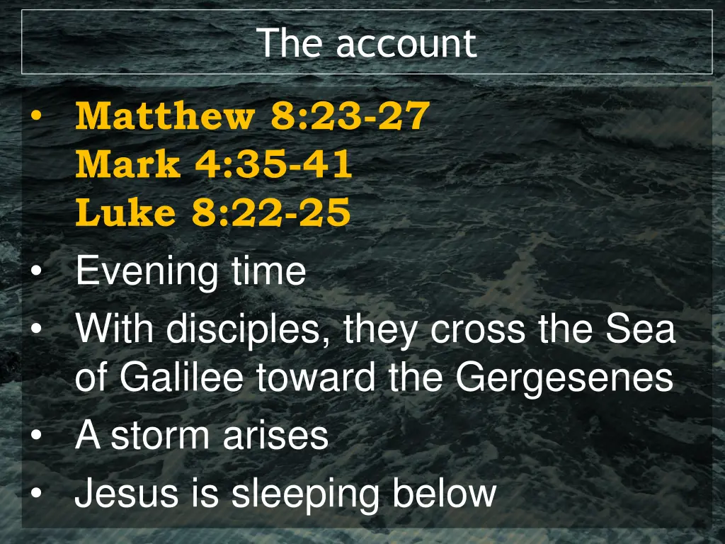 the account