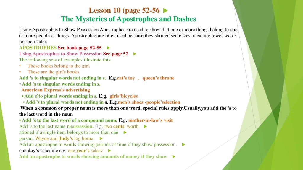 lesson 10 page 52 56 the mysteries of apostrophes