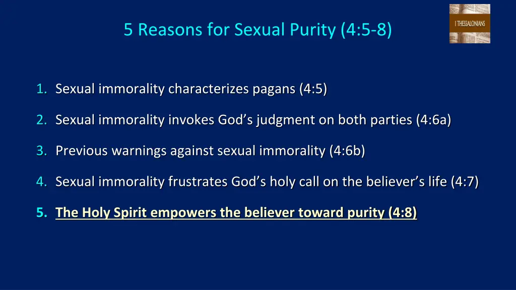 5 reasons for sexual purity 4 5 8 5