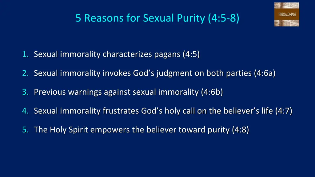 5 reasons for sexual purity 4 5 8