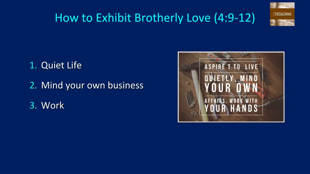 how to exhibit brotherly love 4 9 12