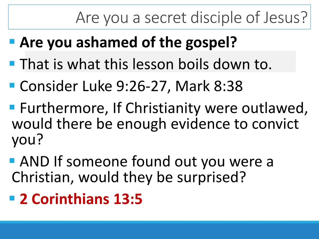 are you a secret disciple of jesus