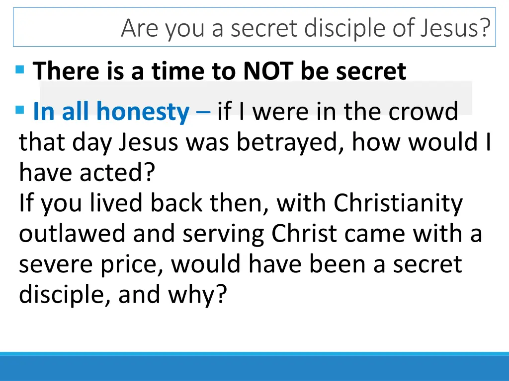 are you a secret disciple of jesus there 5