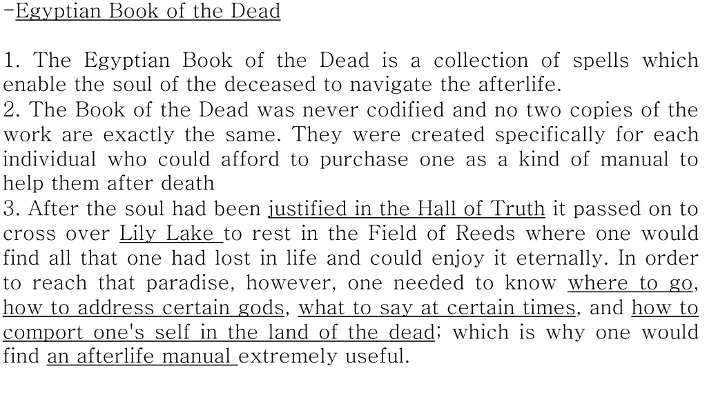 egyptian book of the dead