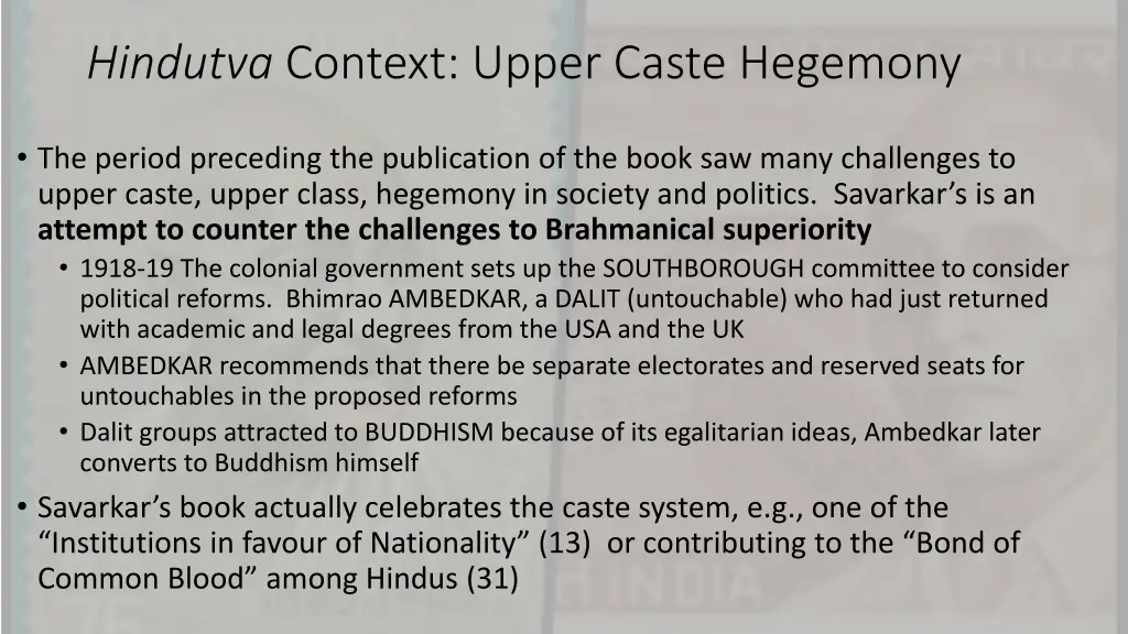 hindutva context upper caste hegemony