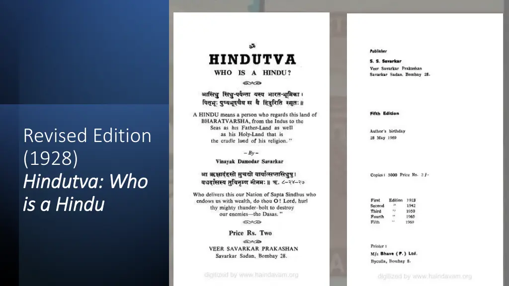 revised edition 1928 hindutva who hindutva