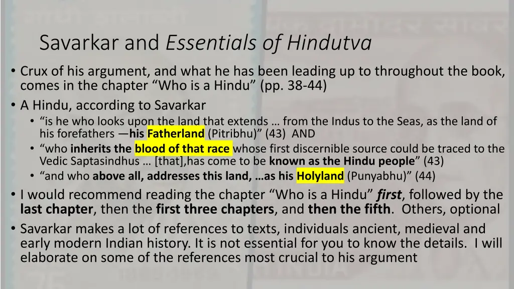 savarkar and essentials of hindutva crux