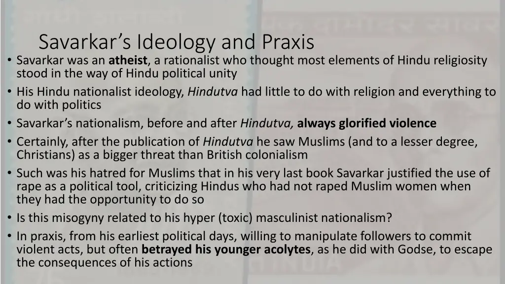 savarkar s ideology and praxis savarkar