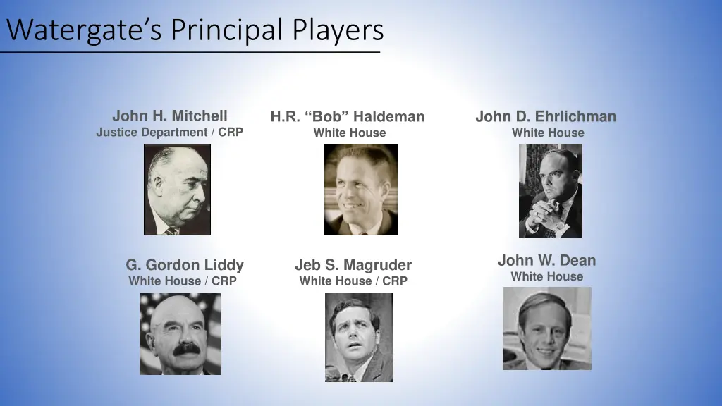 watergate s principal players