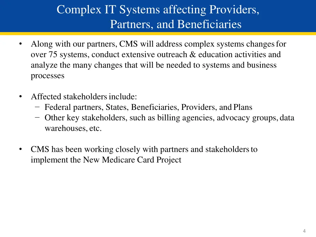 complex it systems affecting providers partners