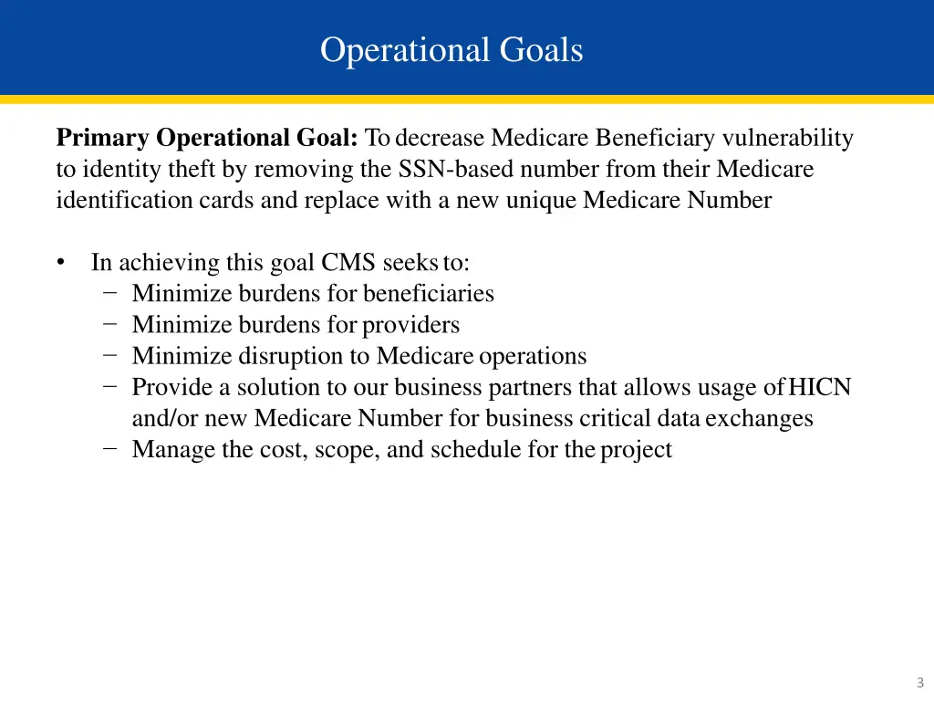 operational goals