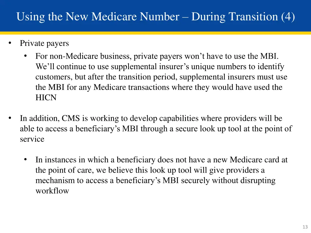 using the new medicare number during transition 4