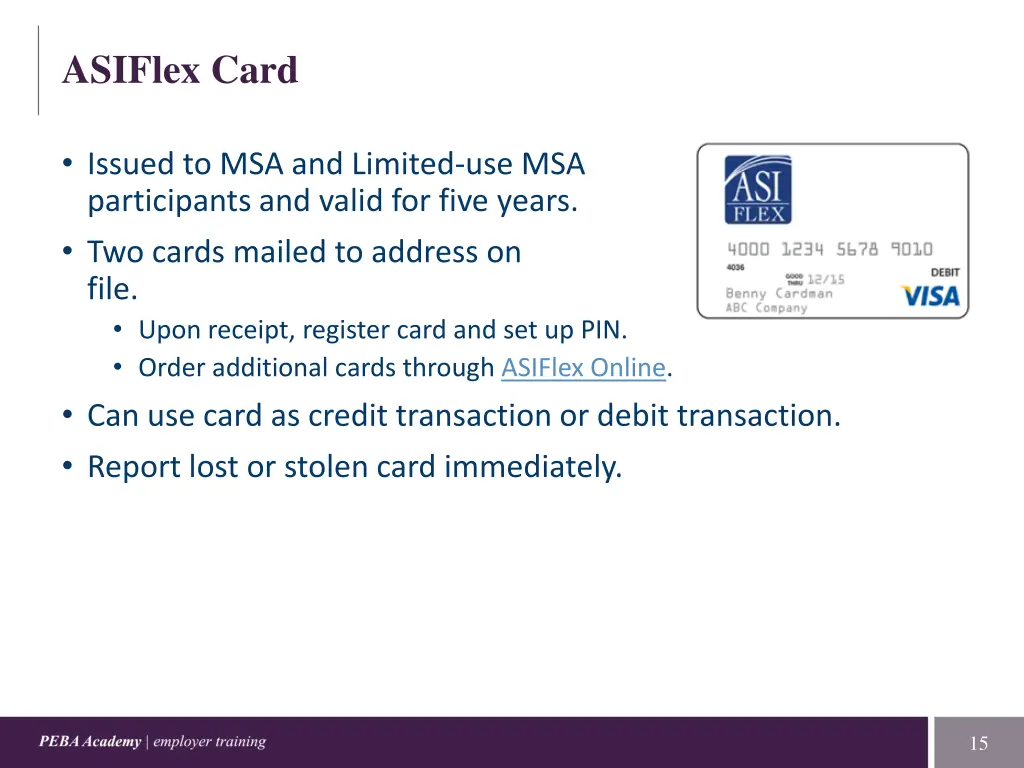 asiflex card