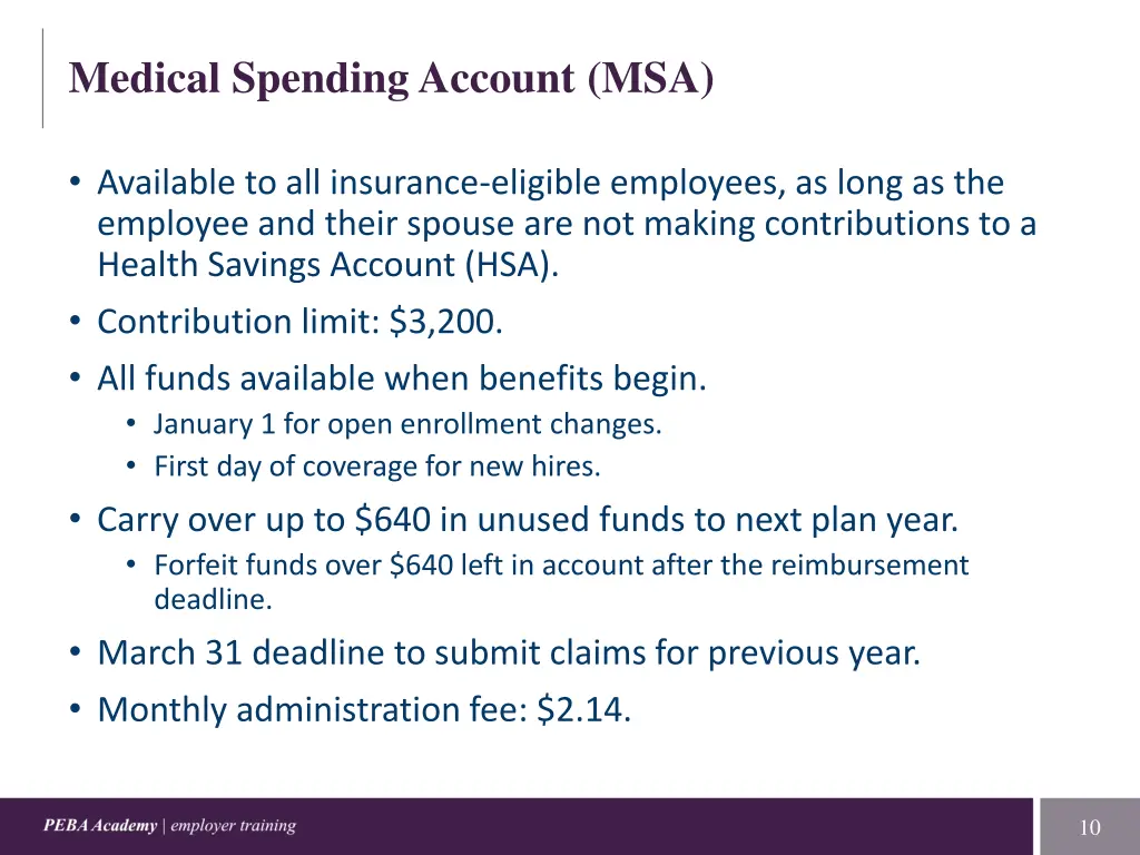 medical spending account msa