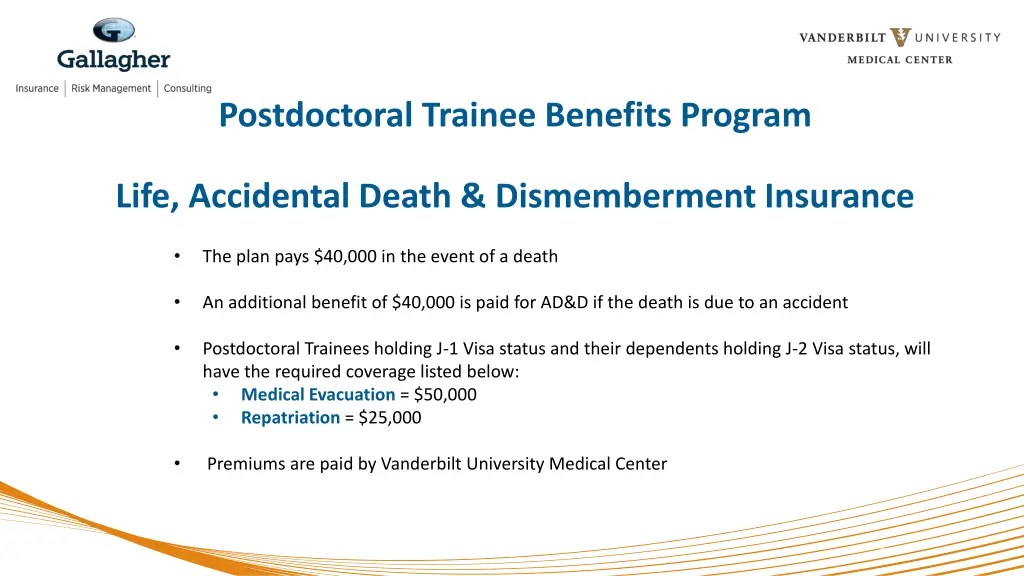 postdoctoral trainee benefits program life