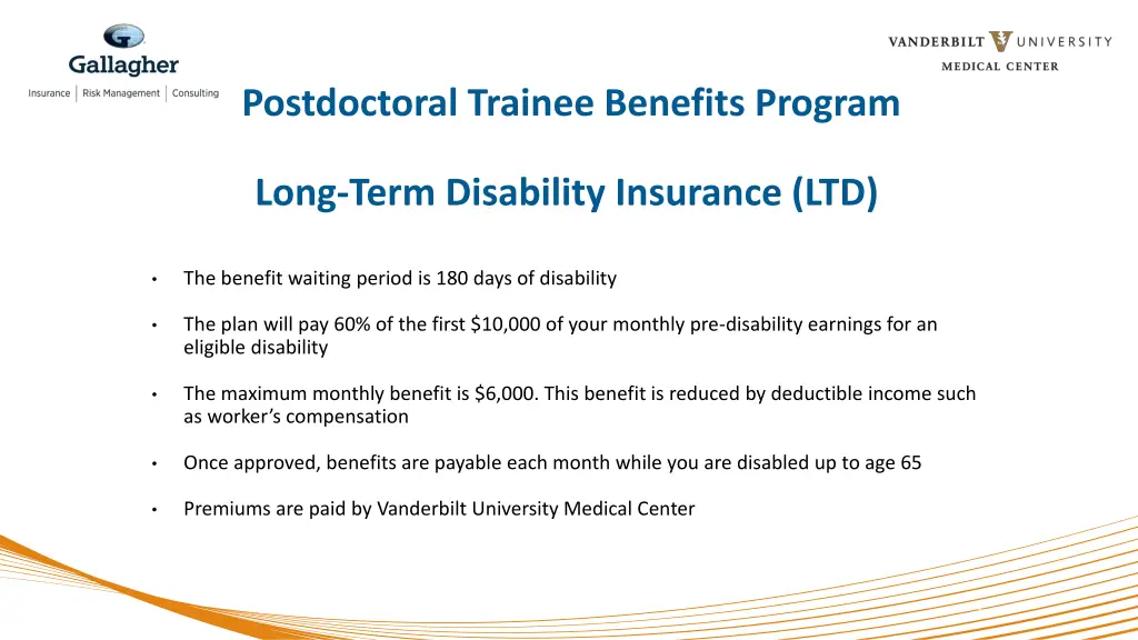 postdoctoral trainee benefits program long term