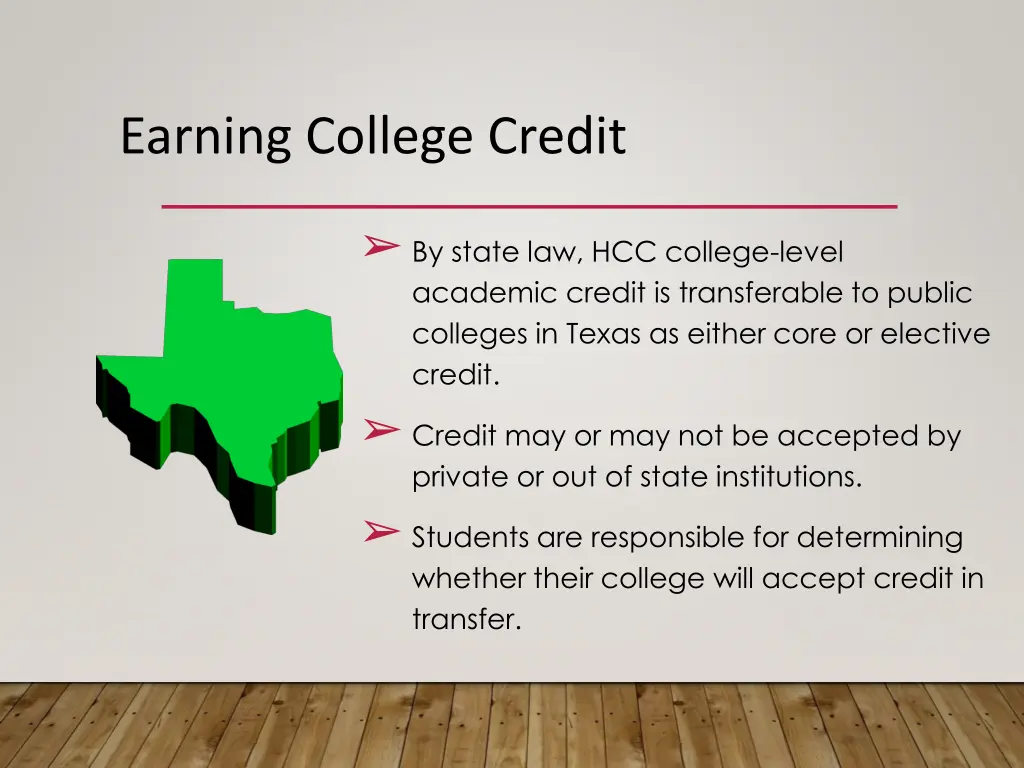 earning college credit