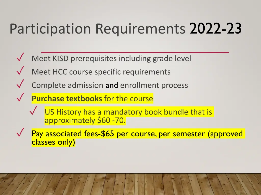 participation requirements 2022 23