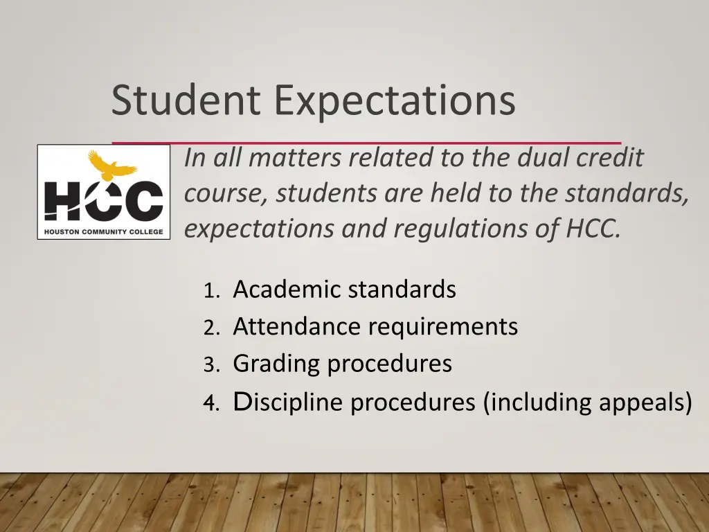 student expectations 1