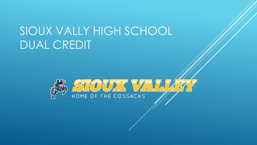 sioux vally high school dual credit