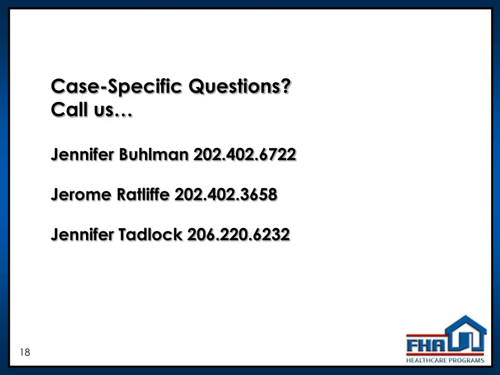 case specific questions call us