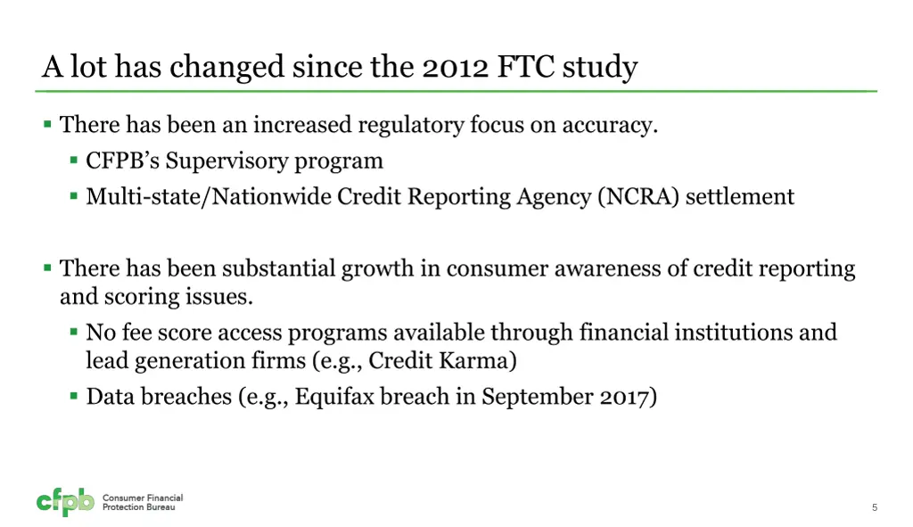 a lot has changed since the 2012 ftc study