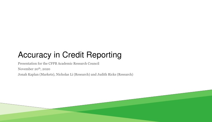 accuracy in credit reporting