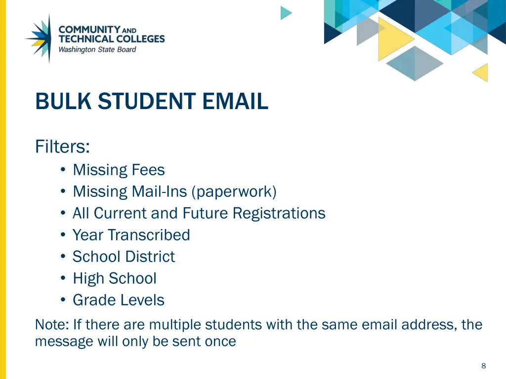 bulk student email