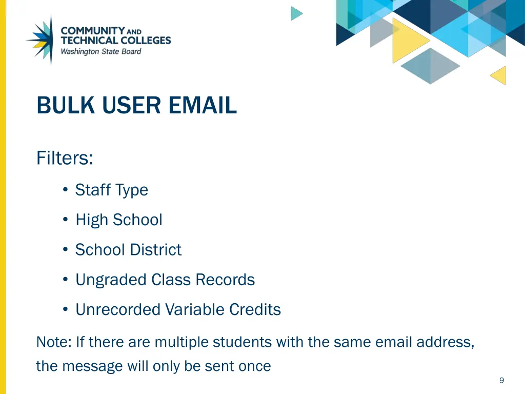 bulk user email