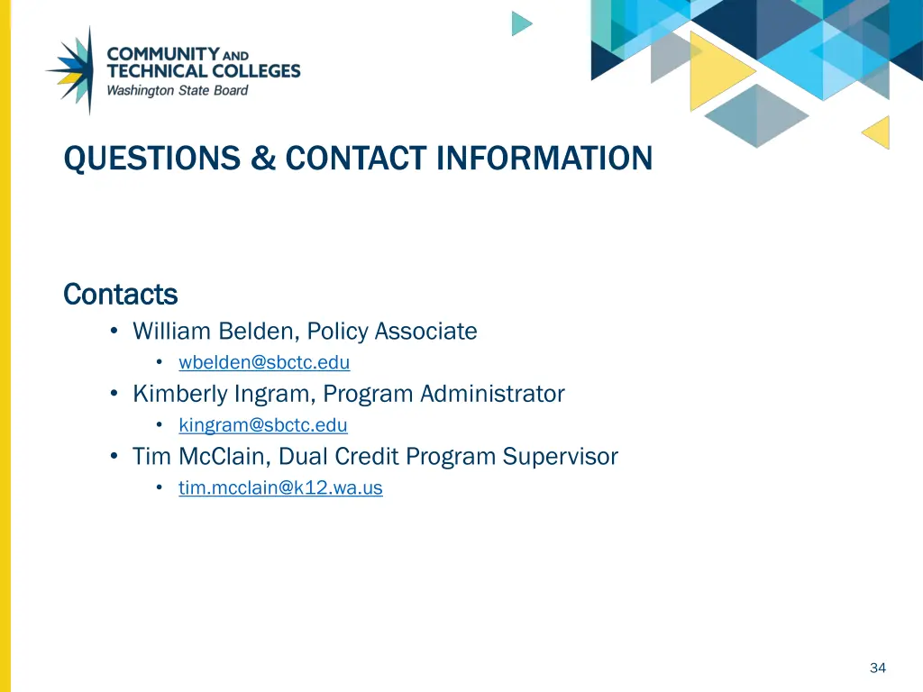 questions contact information