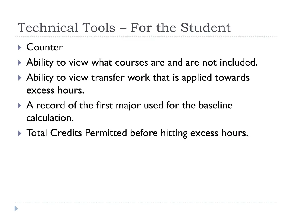 technical tools for the student