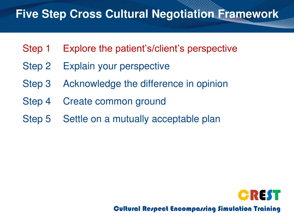 five step cross cultural negotiation framework